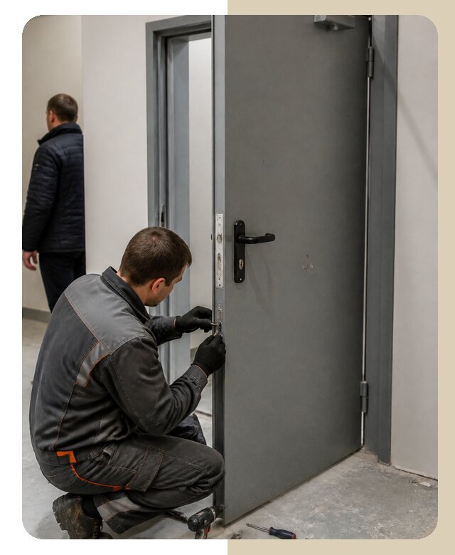 Ремонт противопожарной двери в Котласе по цене 6736 р. | ДвериЛегко-Ктл