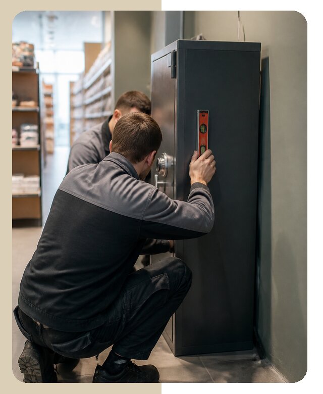 Профессиональная установка сейфа в магазине в Котласе